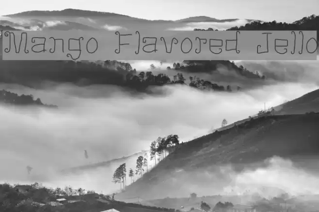 Mango Flavored Jello Font examples