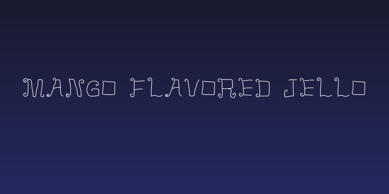 Mango Flavored Jello Social Header