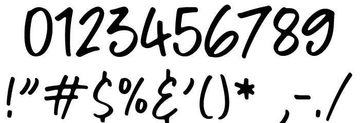 Mango Mingle Font OTHER CHARS