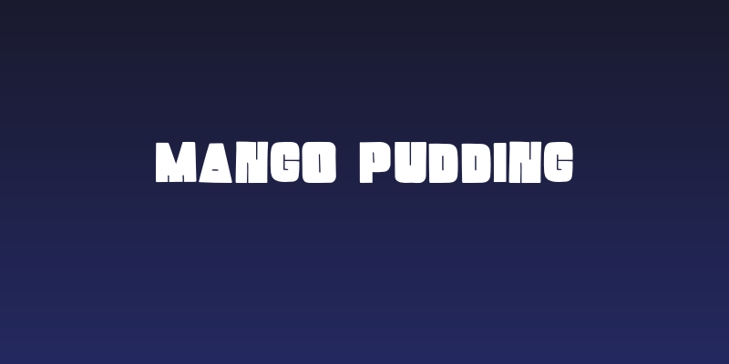Mango Pudding Social Header