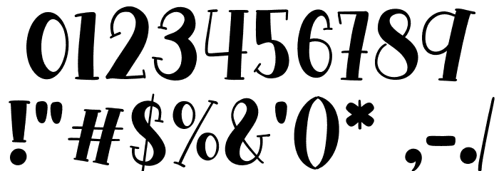 Mango Shake Font OTHER CHARS