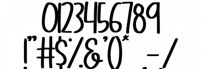 Mango Sticky Font OTHER CHARS