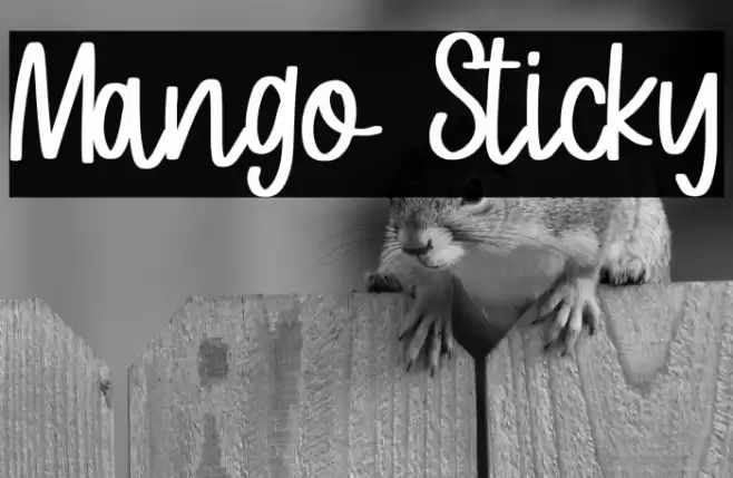 Mango Sticky Font examples