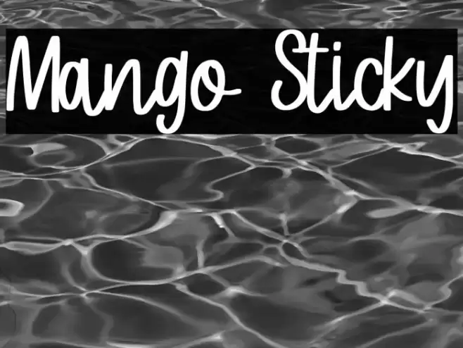 Mango Sticky Font examples