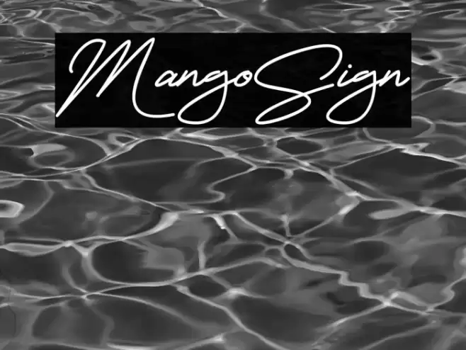 MangoSign Font examples