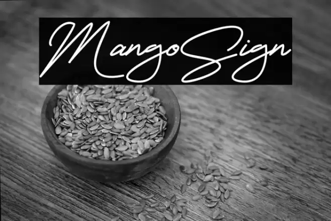 MangoSign Font examples