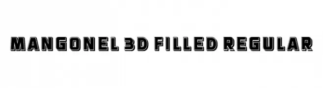 Mangonel 3D Filled Regular  Fuentes Gratis Descargar