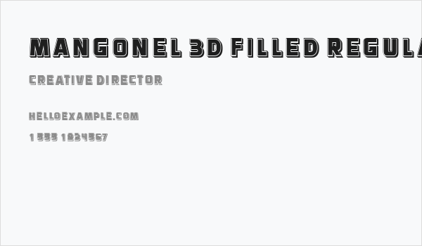 Mangonel 3D Filled Regular Business Card