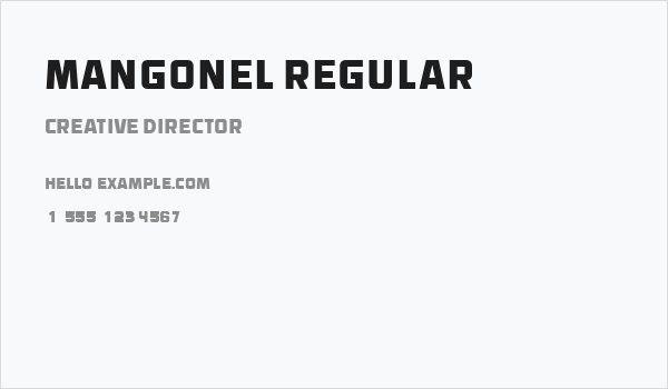 Mangonel Regular Business Card