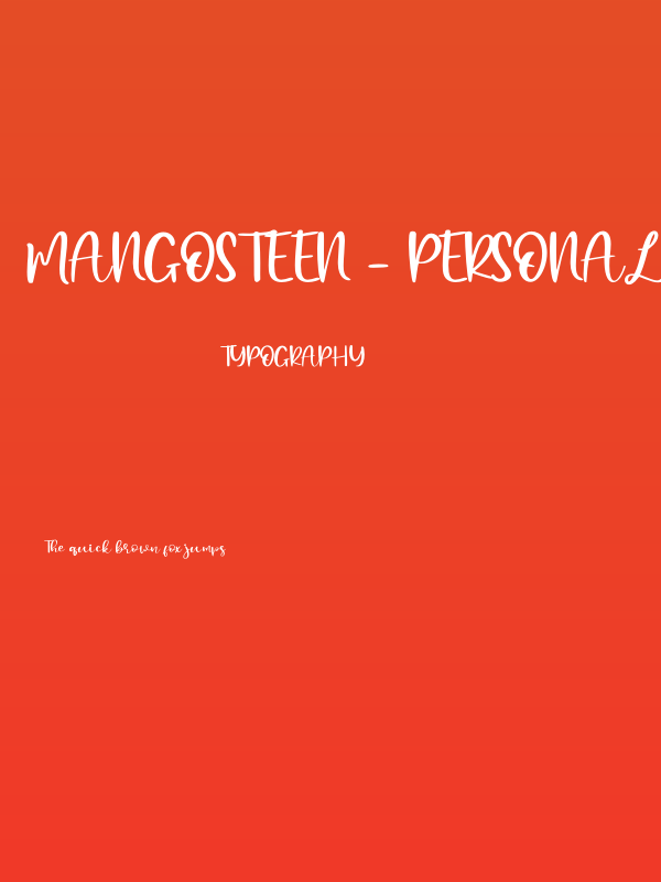 Mangosteen - Personal Use Poster