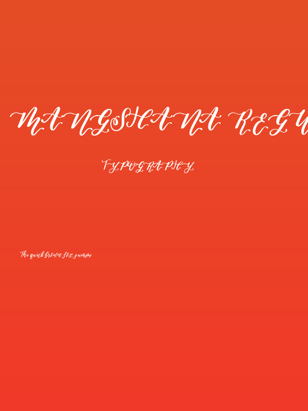 Mangshana Regular Poster