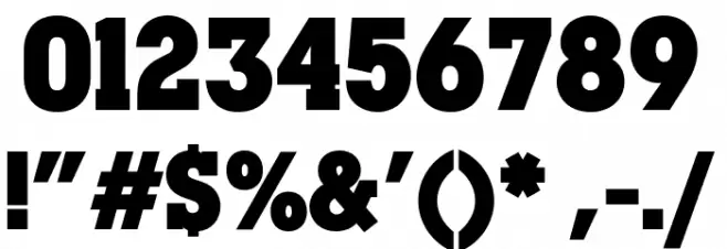 Manhandle-Slab Font OTHER CHARS