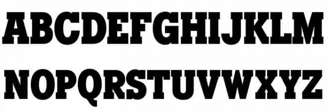 Manhandle-Slab フォント 小文字