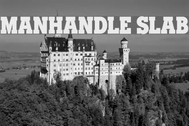 Manhandle Slab Font examples