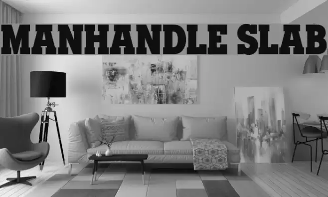 Manhandle Slab Font examples