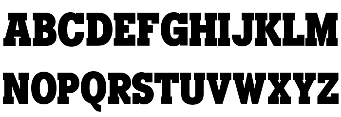 Manhandle Slab Font LOWERCASE
