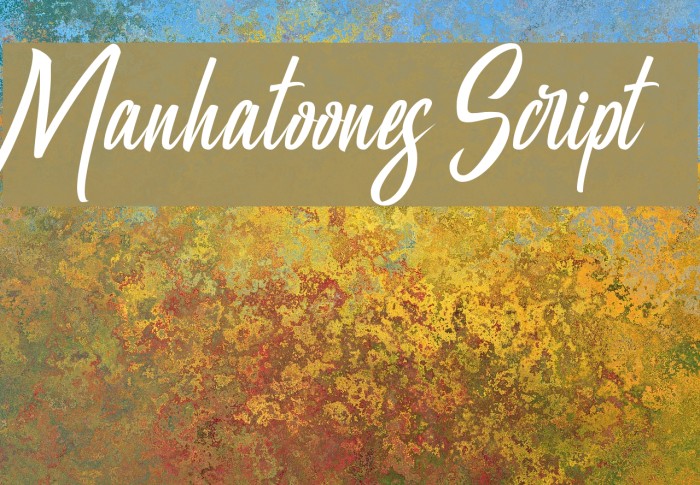 Manhatoones Script フォント examples