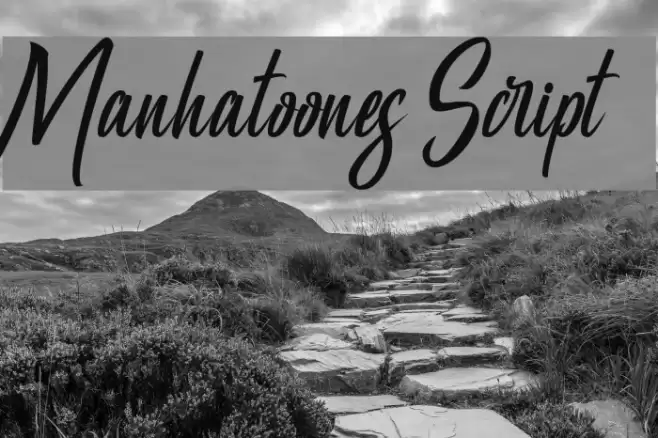 Manhatoones Script フォント examples