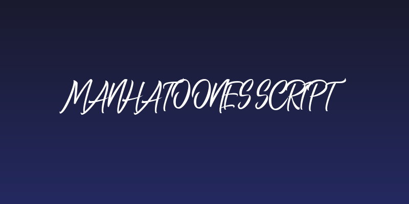 Manhatoones Script Social Header