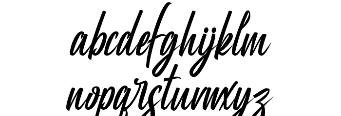 Manhatoones Script フォント 小文字