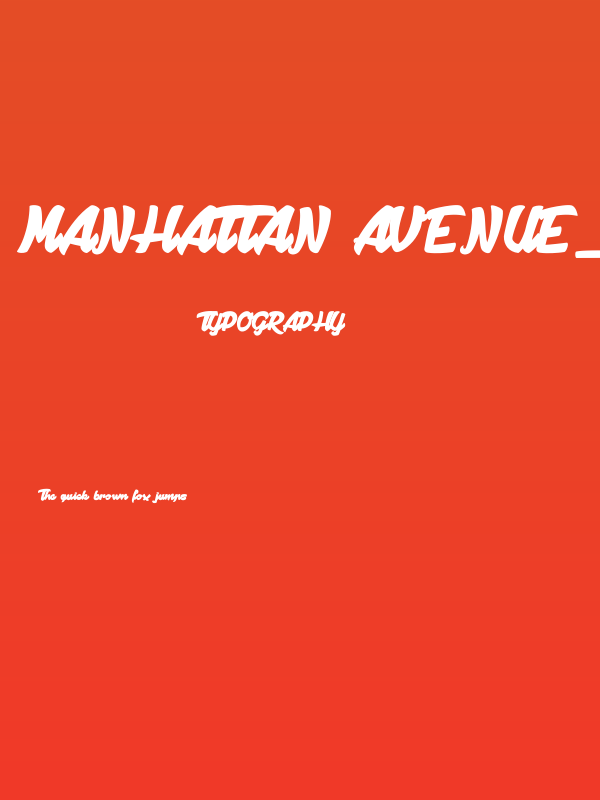 Manhattan Avenue_PersonalUseOnly Poster