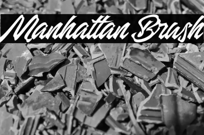 Manhattan Brush Font examples