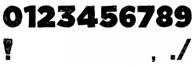 Manhattan Hand Bold All-Caps Font OTHER CHARS