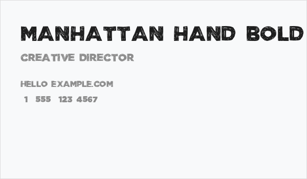 Manhattan Hand Bold All-Caps Business Card