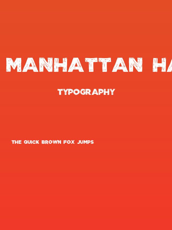 Manhattan Hand Bold All-Caps Poster