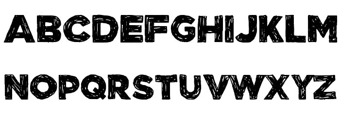 Manhattan Hand Bold All-Caps Font LOWERCASE