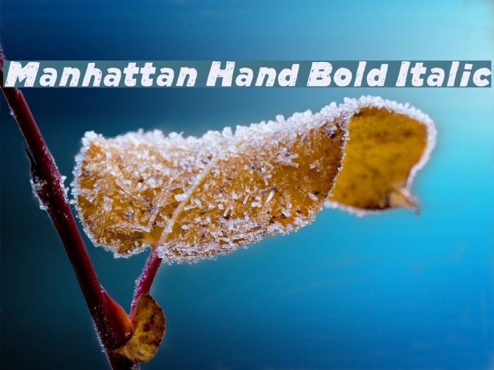 Manhattan Hand Bold Italic Font examples