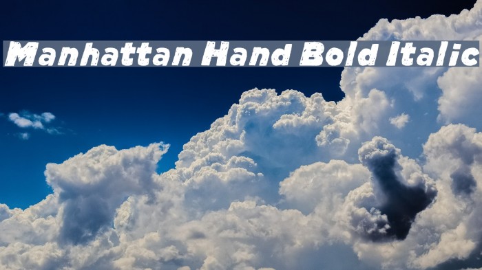 Manhattan Hand Bold Italic Font examples