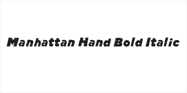 Manhattan Hand Bold Italic Logo