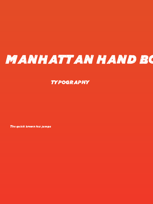 Manhattan Hand Bold Italic Poster