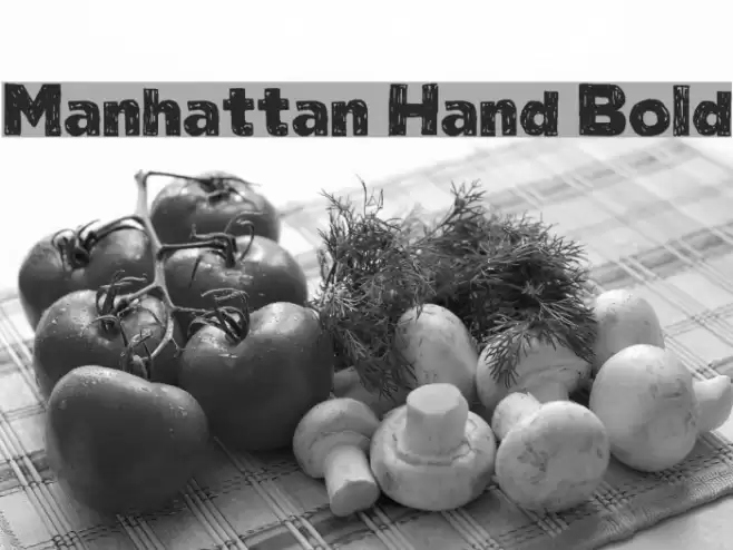 Manhattan Hand Bold Font examples
