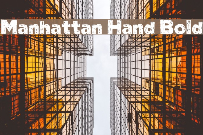 Manhattan Hand Bold Font examples