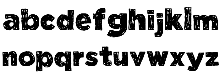 Manhattan Hand Bold Font LOWERCASE