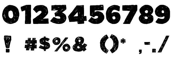 Manhattan Hand Heavy Font OTHER CHARS