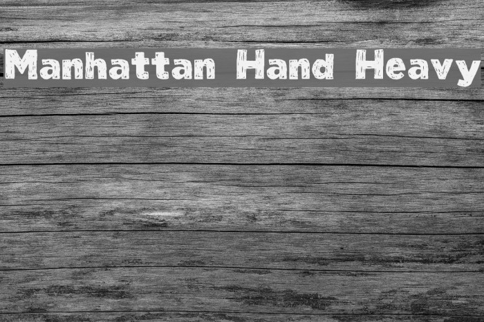 Manhattan Hand Heavy Font examples