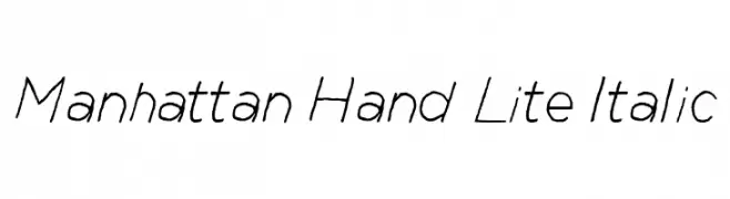 Manhattan Hand Lite Italic  لخطوط تنزيل