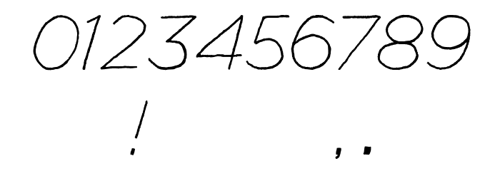 Manhattan Hand Lite Italic Font OTHER CHARS