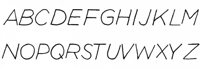 Manhattan Hand Lite Italic Polices MAJUSCULES