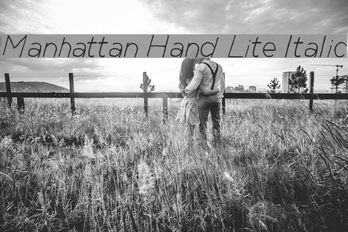 Manhattan Hand Lite Italic Font examples
