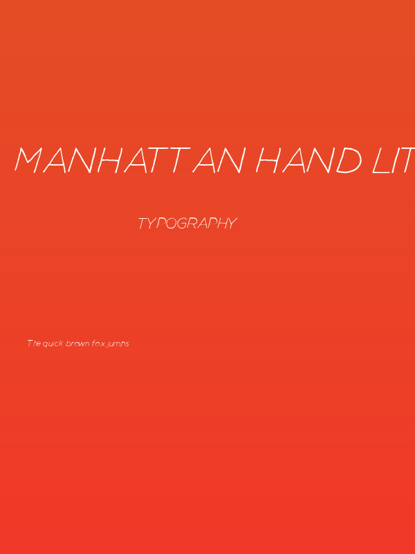 Manhattan Hand Lite Italic Poster