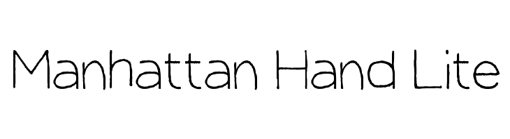 Manhattan Hand Lite Font