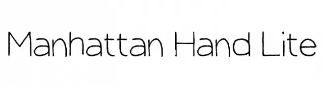 Manhattan Hand Lite  لخطوط تنزيل