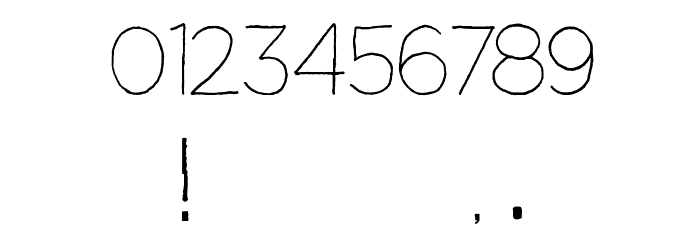 Manhattan Hand Lite Font OTHER CHARS