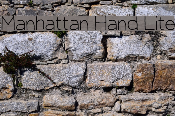 Manhattan Hand Lite Font examples