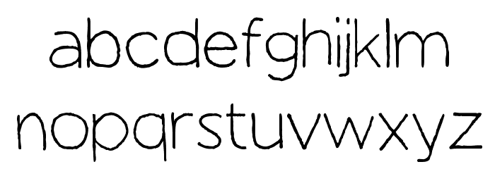 Manhattan Hand Lite Font LOWERCASE