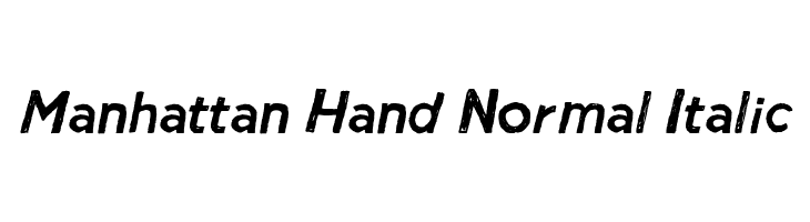 Manhattan Hand Normal Italic Font